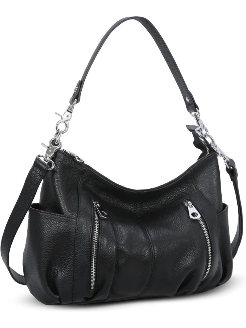 Stylish Leather Shoulder Hobo Bag | Versatile Crossbody Satchel Handbag for